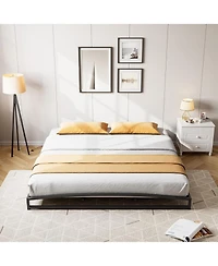gaomon California Low Profile Metal Platform Bed Frame- 6 Inch Heavy Duty- Mattress Foundation- Noise-Free- No Box Spring Needed- Easy Assembly.