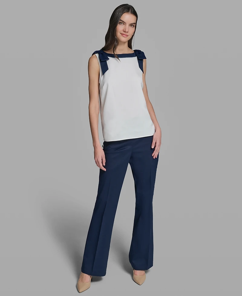 Karl Lagerfeld Paris Petite Boat Neck Top