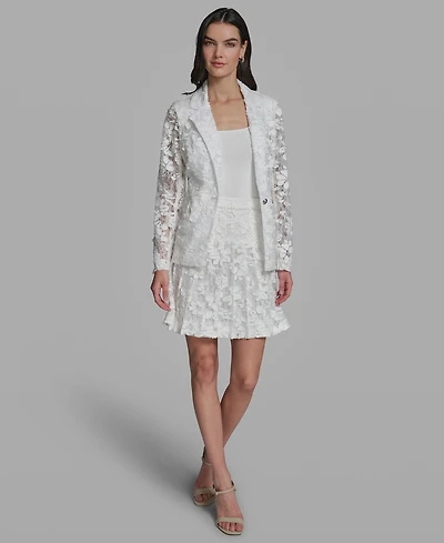 Karl Lagerfeld Paris Petite One-Button Blazer