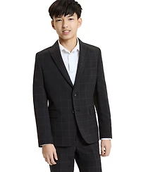 Kenneth Cole Boys' 8-20 Window Black Suit