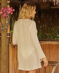 Becca Women's Caught The Net Tie-Front Cover-Up Tunic