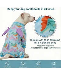Aronkl Cotton Polyester Calming Dog Onesie for All Seasons - Stress Relief, Comfort