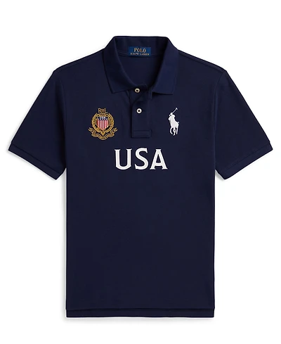 Polo Ralph Lauren Boys' 8-20 Usa Cotton Mesh Shirt