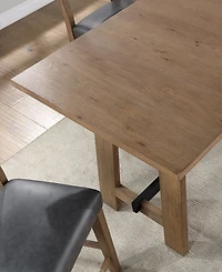 Macai 5-Pc. Wood Dining Set (Counter Height Table + 4 Counter Height Chairs)