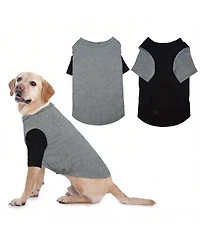 Aronkl 2 Pack Breathable Cotton Spandex Dog T-shirts for Year-Round Comfort