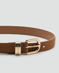 Mango Women's Suede Leather Belt