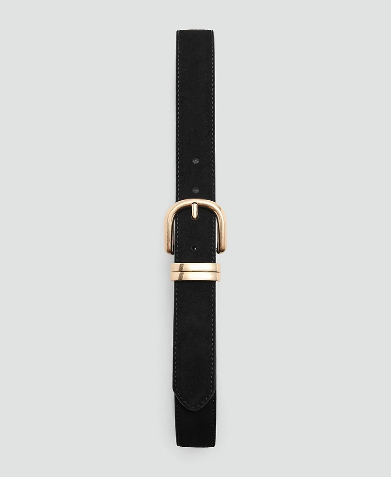 Mango Women's Suede Leather Belt