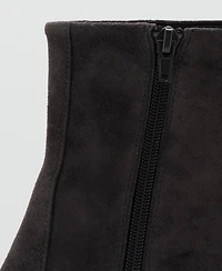 Mango Women's Block Heel Suede Ankle Boots