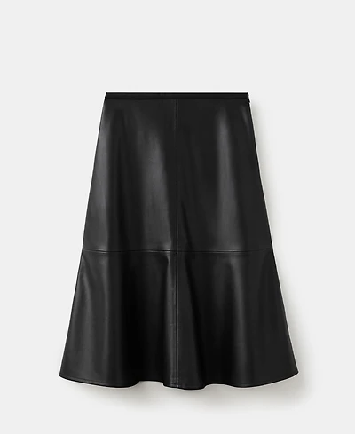 Mango Women's Faux-Leather Midi Skirt