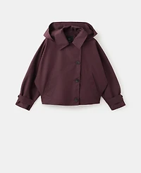Mango Women's Double-Breasted Hood Trench Coat