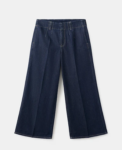 Mango Women's Wide Leg Mid-Rise Jeans
