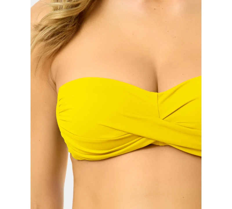 Anne Cole Solid Twist-Front Bikini Top