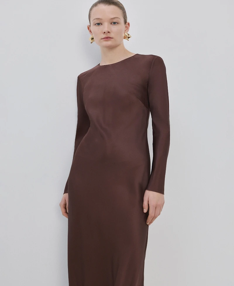 Mango Women's Long Flared Dress