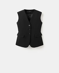 Mango Women's Fitted Suit Waistcoat
