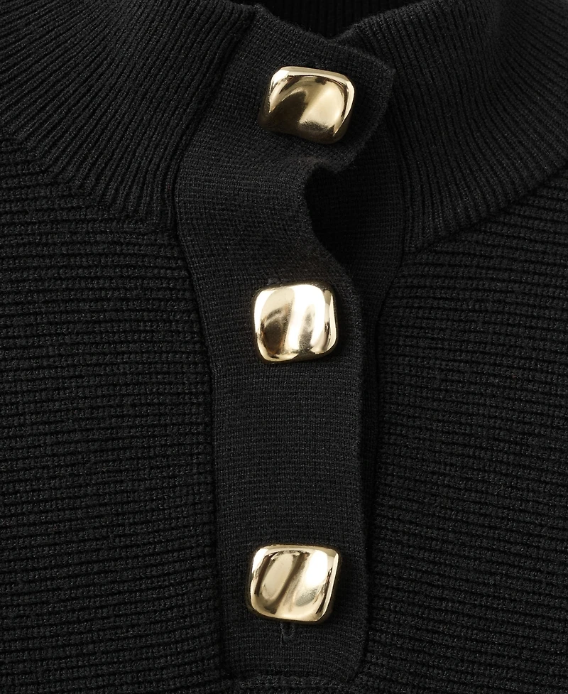 Mango Women's Jewel Buttons Turtleneck Sweater