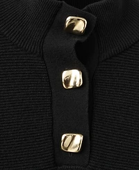 Mango Women's Jewel Buttons Turtleneck Sweater