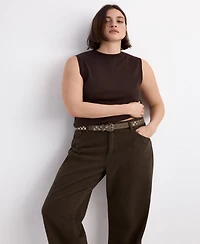 Mango Women's Danila High-Waisted Wide Leg Jeans