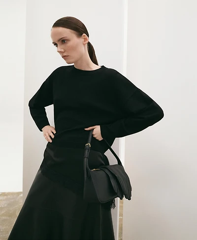 Mango Women's Lace Combo Jumper Sweater