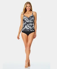 Anne Cole Women's Underwire Surplice Tri Tankini Top