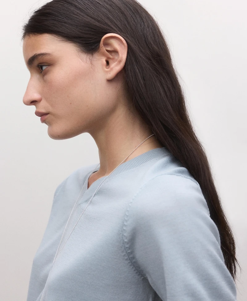 Mango Women's Wool Short-Sleeved Sweater