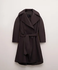 Mango Women's Maxi Lapels and Belt Cotton Trenchcoat