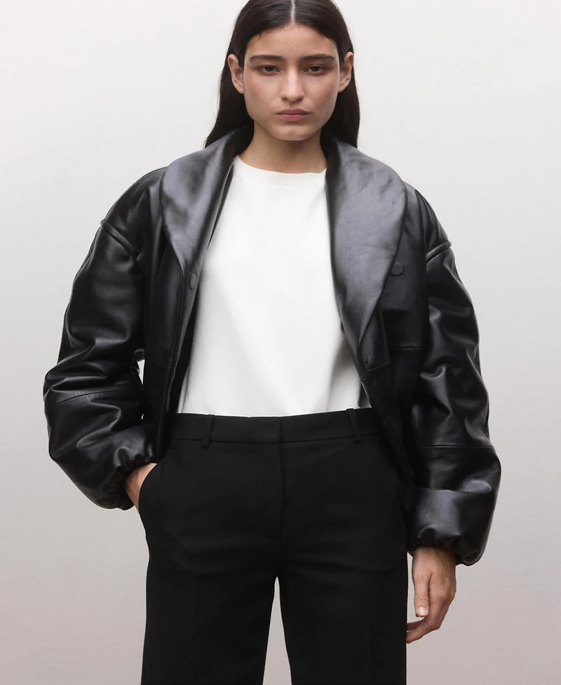 Mango Women's Mid-Rise Flare Pants