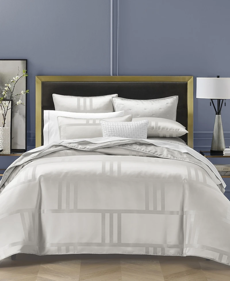 Hotel Collection Structure Silver 3-Pc. Duvet Cover Set, King, Exclusively at Macy's