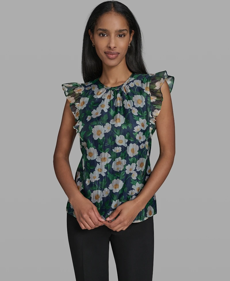 Karl Lagerfeld Paris Women's Crew Neck Top