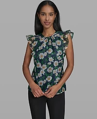 Karl Lagerfeld Paris Women's Crew Neck Top