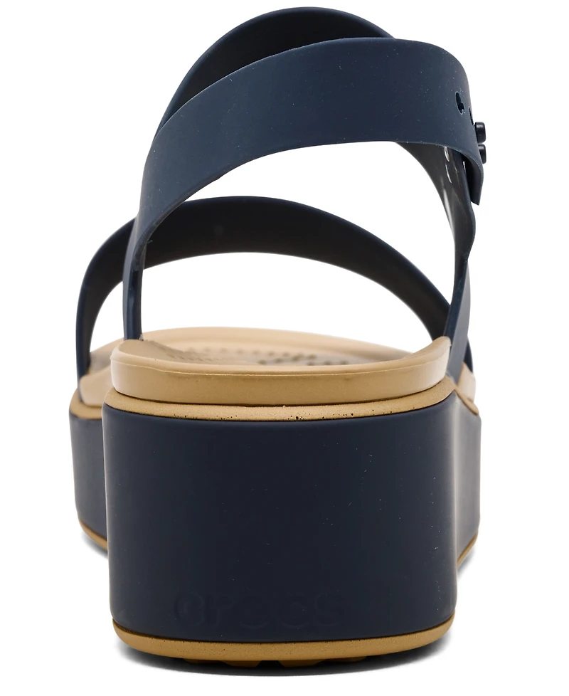Crocs Women's Brooklyn Matte Wrap Low Wedge Sandals from Finish Line