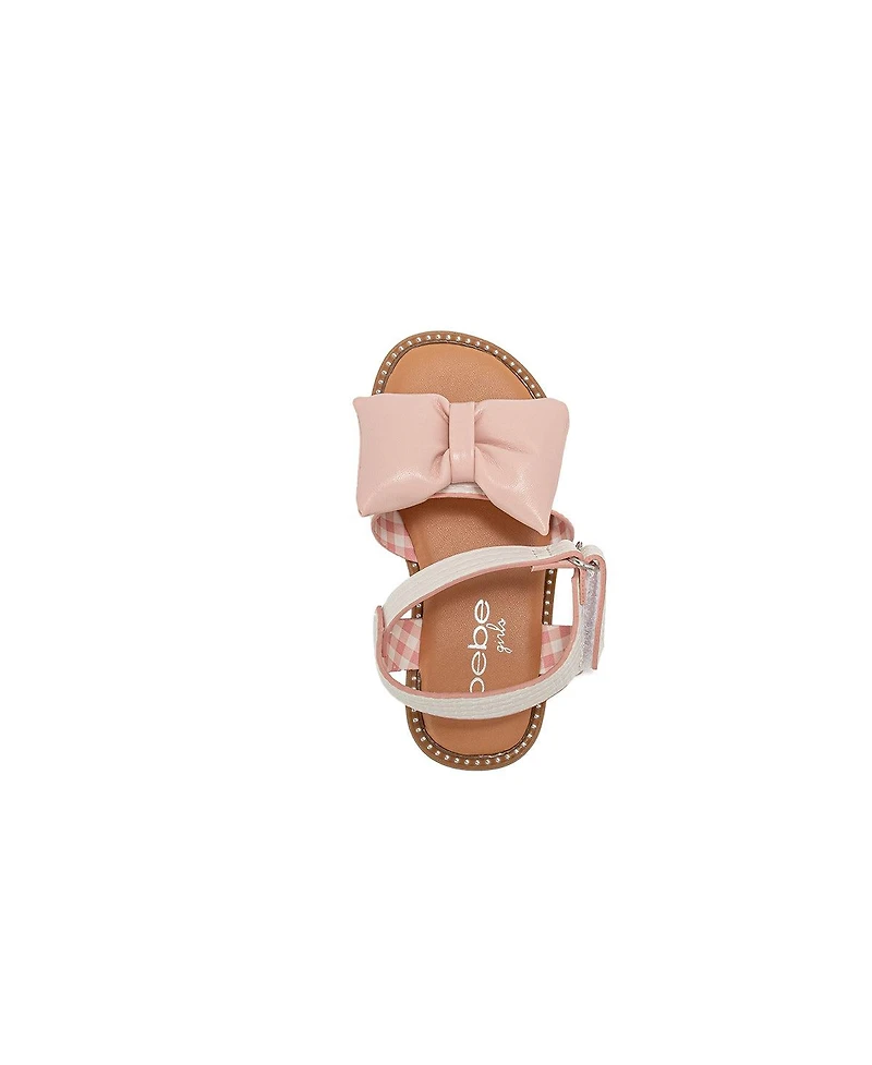 Bebe Girl's Sandals – Cute Fashion Flat and Summer Shoes with Ankle Strap (ToddlerLittle KidBig Kid)