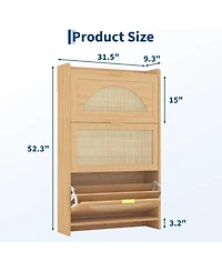 gaomon Flip-Drawer Shoe Storage Cabinet