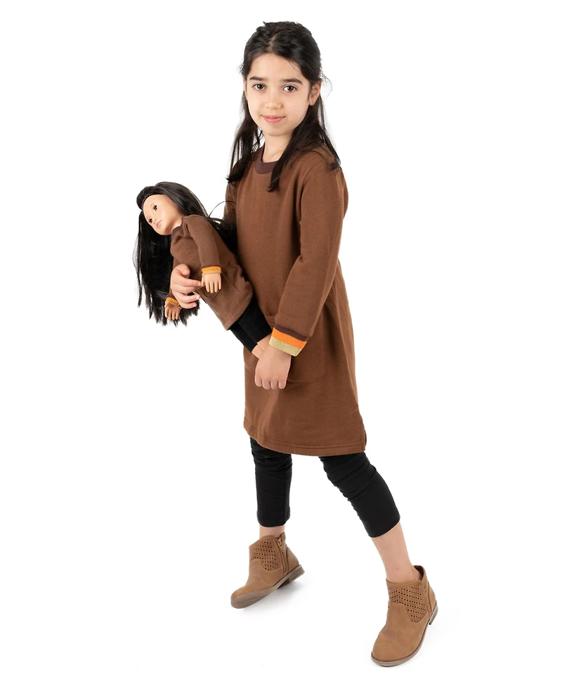 Leveret Toddler Girls Matching Doll Long Sleeve Tunic Sweatshirt Dress