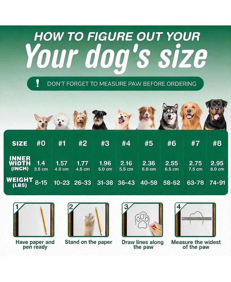 Aokown Large Dog Boots - Anti-slip, Durable, Comfortable, Stylish