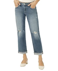 Silver Jeans Co. Women's Chelsea Mid-Rise Straight-Leg