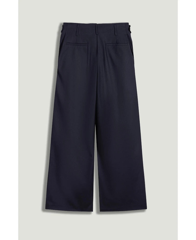Nocturne Women's Pleated Tapered Crop Trousers