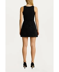 Nocturne Women's Textured Velvet Mini Skirt