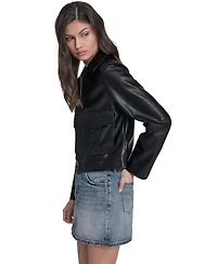 Levi's Women's Faux Leather Zip-Front Jacket