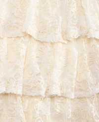 Seni & Cade Women's Sweetheart-Neck Tiered-Lace Mini Dress