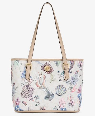 Giani Bernini Sea Print Tulip Tote Bag, Macy's Exclusive - Under The Sea