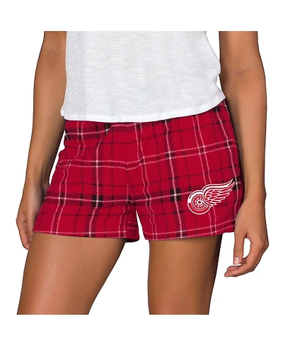 Concepts Sport Women's Red/Black Detroit Red Wings Ultimate Flannel Shorts