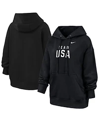 Nike Women's Black Team Usa Oversized Phoenix Fleece Hoodie