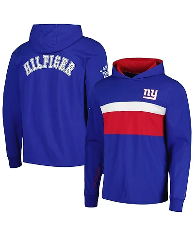 Tommy Hilfiger Men's Royal New York Giants Morgan Long Sleeve Hoodie T-Shirt