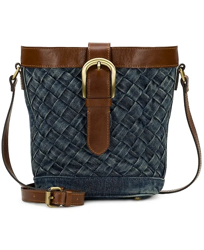 Patricia Nash Margaux Mini Woven Denim Crossbody Bag