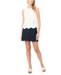 Vince Camuto Women's Embroidered Sleeveless Blouse