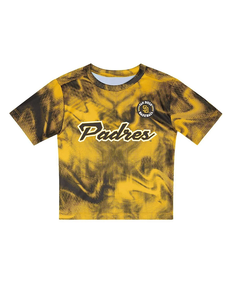 Outerstuff Toddler 2-Piece Gold/Brown San Diego Padres Pinch Hitter Infielder T-Shirt and Shorts Set
