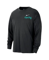 Nike Men's Black Portland Trail Blazers 2025/26 City Edition Remix Essential Logo Long Sleeve T-Shirt