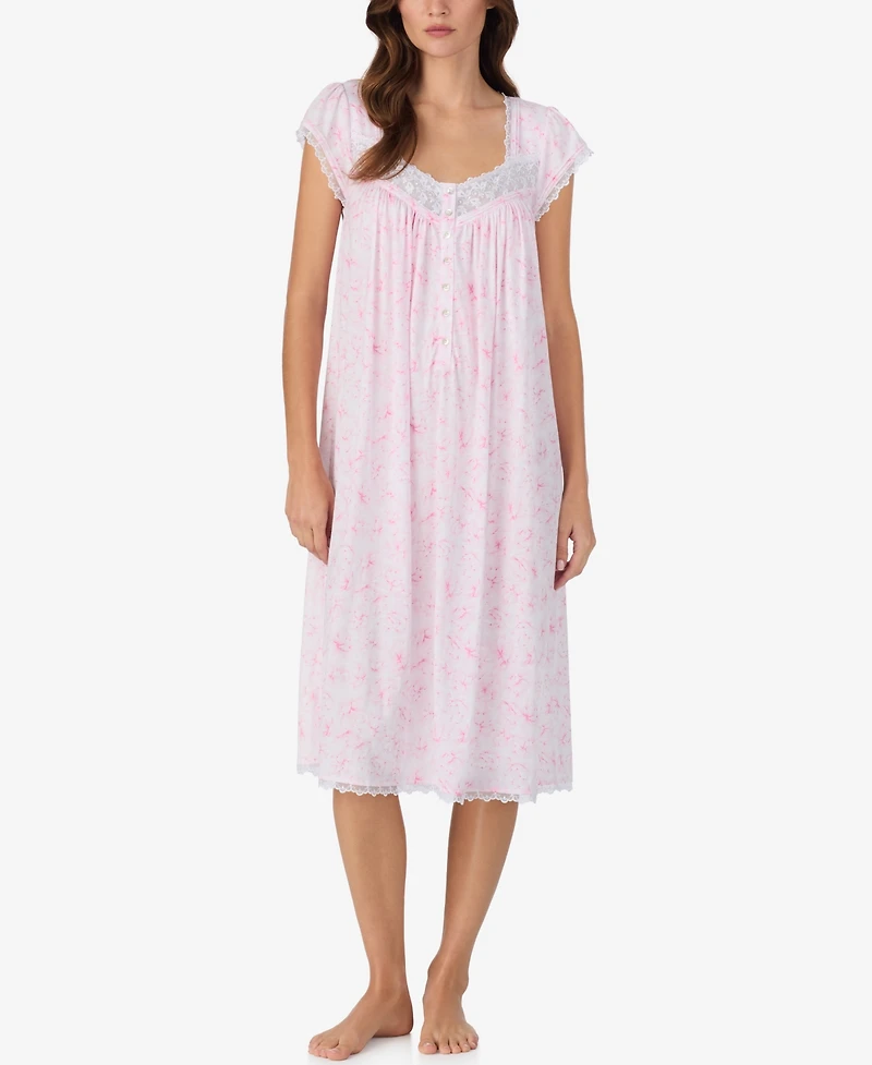 Eileen West Women's Cap Sleeve Waltz Jersey Nightgown