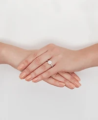 Macy's Diamond (1/2 ct. t.w.) Flower Engagement Ring in 14k White Gold