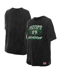 New Era Women's Black Boston Celtics Throwback Mineral Wash Oversized T-Shirt